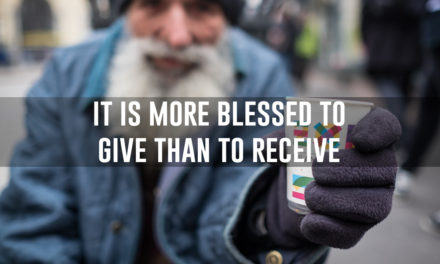 It is more blessed to give than to receive