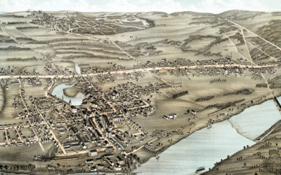 Beautifully restored map of Thompsonville, CT from 1878