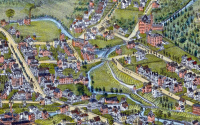 Beautifully detailed map of Danbury, Connecticut from 1884