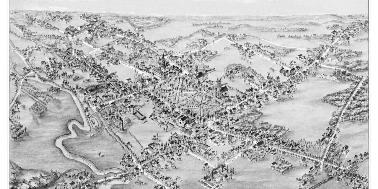 Vintage map of Guilford, Connecticut from 1881