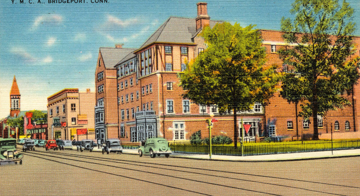 Vintage postcard of the YMCA in Bridgeport, CT from the 1950’s