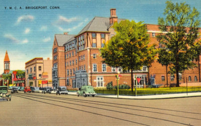 Vintage postcard of the YMCA in Bridgeport, CT from the 1950’s