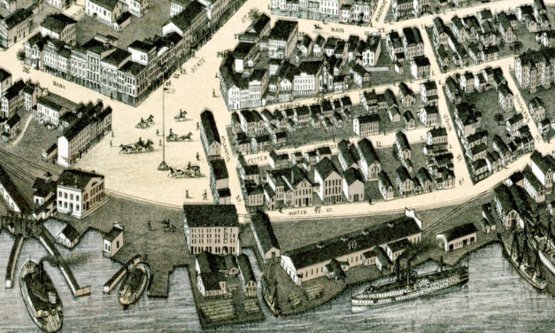 Beautifully restored map of New London, CT from 1876