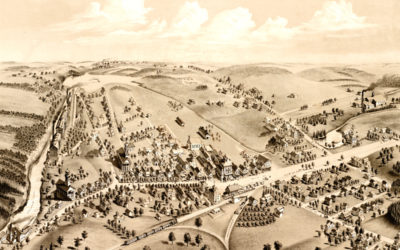 Amazing Vintage Map of Manchester, CT in 1880