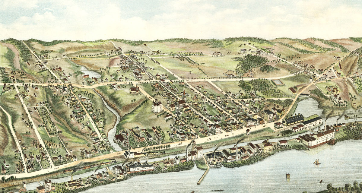 Amazing old map of Windsor Locks, CT in 1877