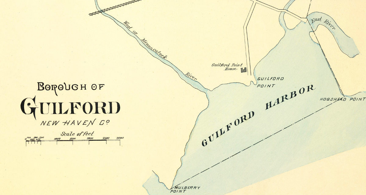 Historical map of Guilford, Connecticut created in 1893