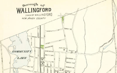 Historical map of Wallingford, Connecticut created in 1893