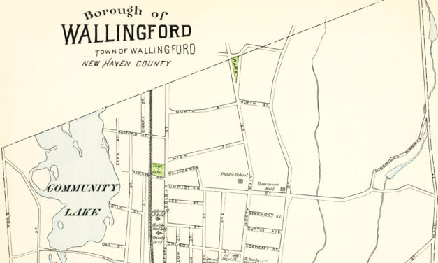 Historical map of Wallingford, Connecticut created in 1893