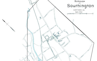 Historic map of the borough of Southington, CT from 1893