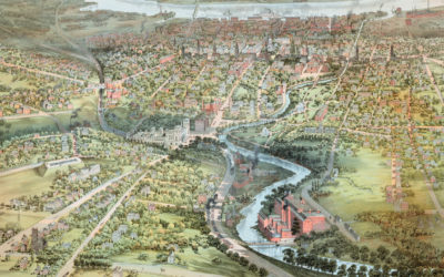 Beautifully detailed map of Hartford, Connecticut from 1864
