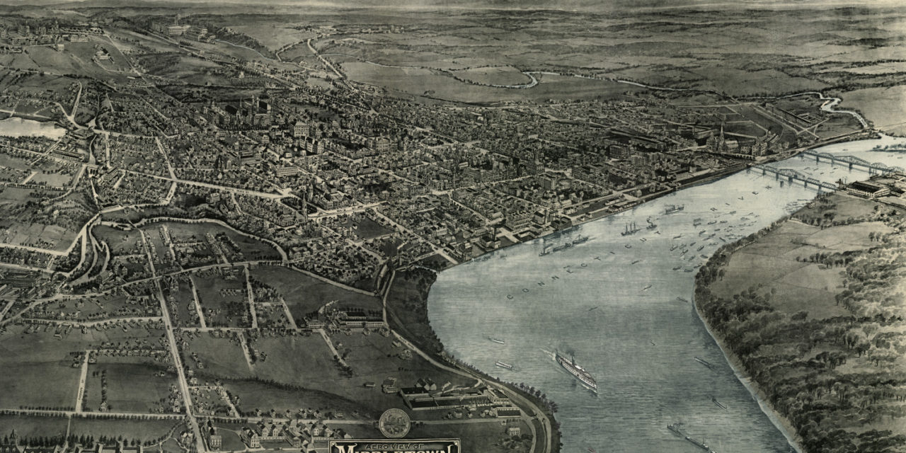 Vintage map shows Middletown, Connecticut in 1915