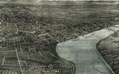 Vintage map shows Middletown, Connecticut in 1915
