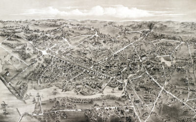 Beautiful vintage map of Milford, Connecticut from 1882