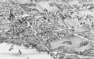 Beautifully restored map of Wallingford, Connecticut in 1881