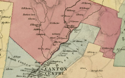 Beautifully restored map of Canton, CT from 1869