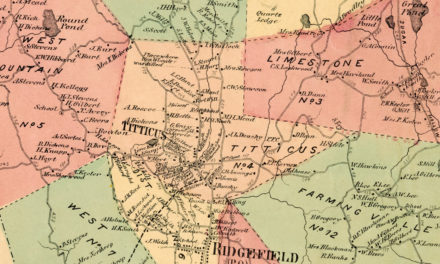 Historic landowners map of Ridgefield, CT from 1867