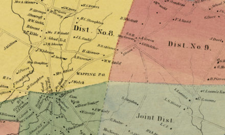 Historic landowners map of South Windsor, CT from 1869