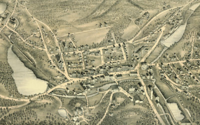 Beautifully restored map of Stafford Springs, CT from 1878