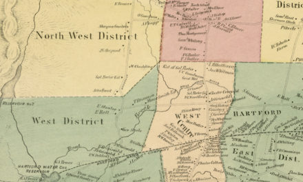 Historic landowners map of West Hartford, Connecticut from 1869